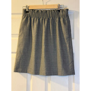 J.CREW Grey Wool Blend Skirt With Elastic Band Size 4